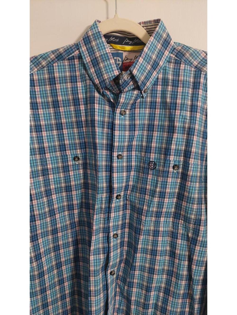 George Strait  Collection By Wrangler Long Sleeve Plaid Button-Down Shirt